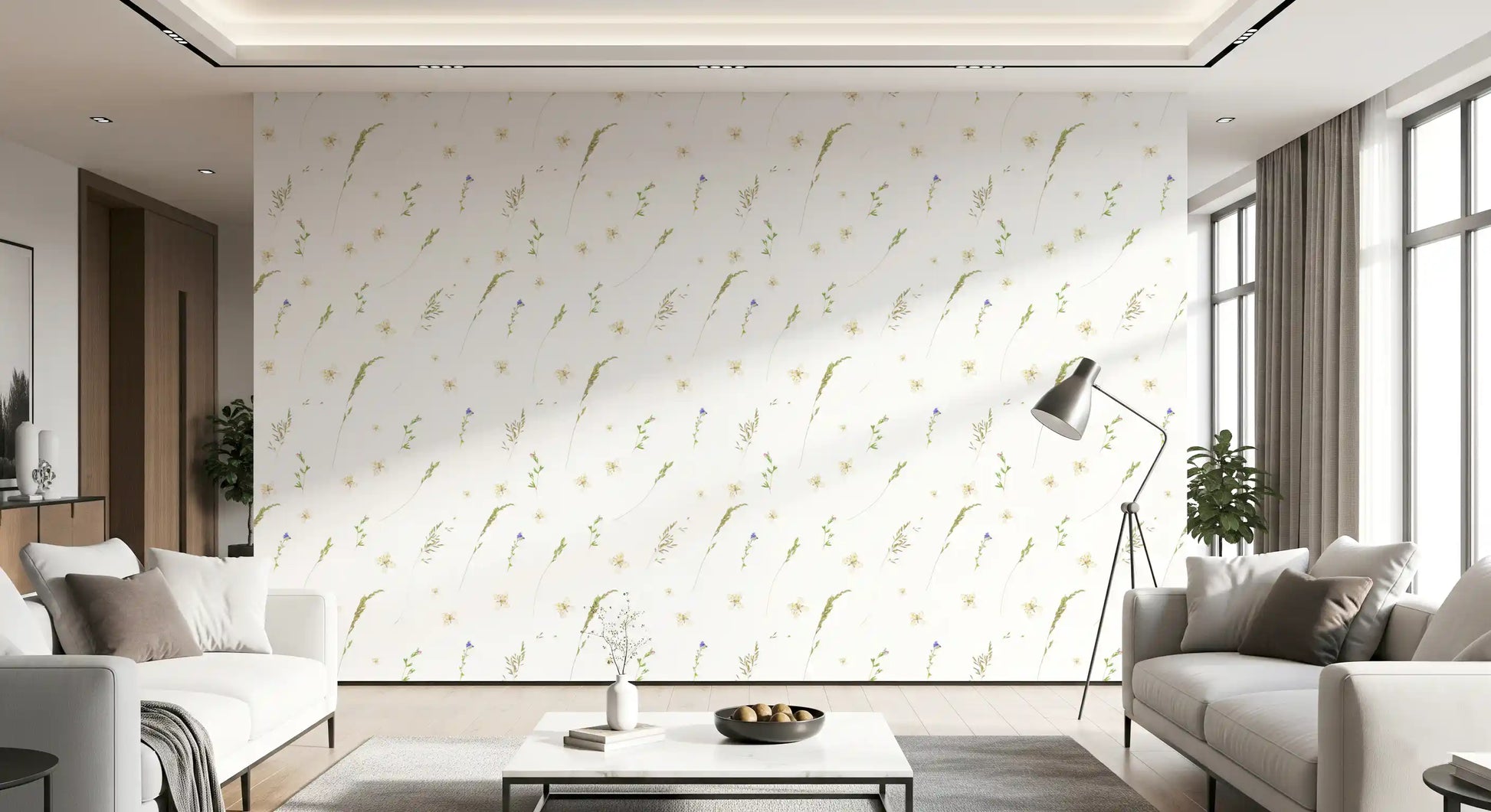 Pressed Meadow Wildflowers Wallpaper⁠
