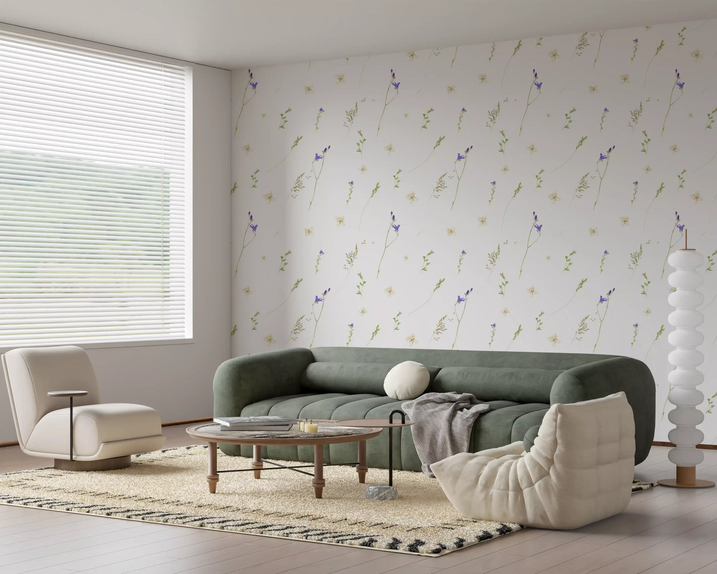 Botanical Pressed Grasses Wallpaper⁠