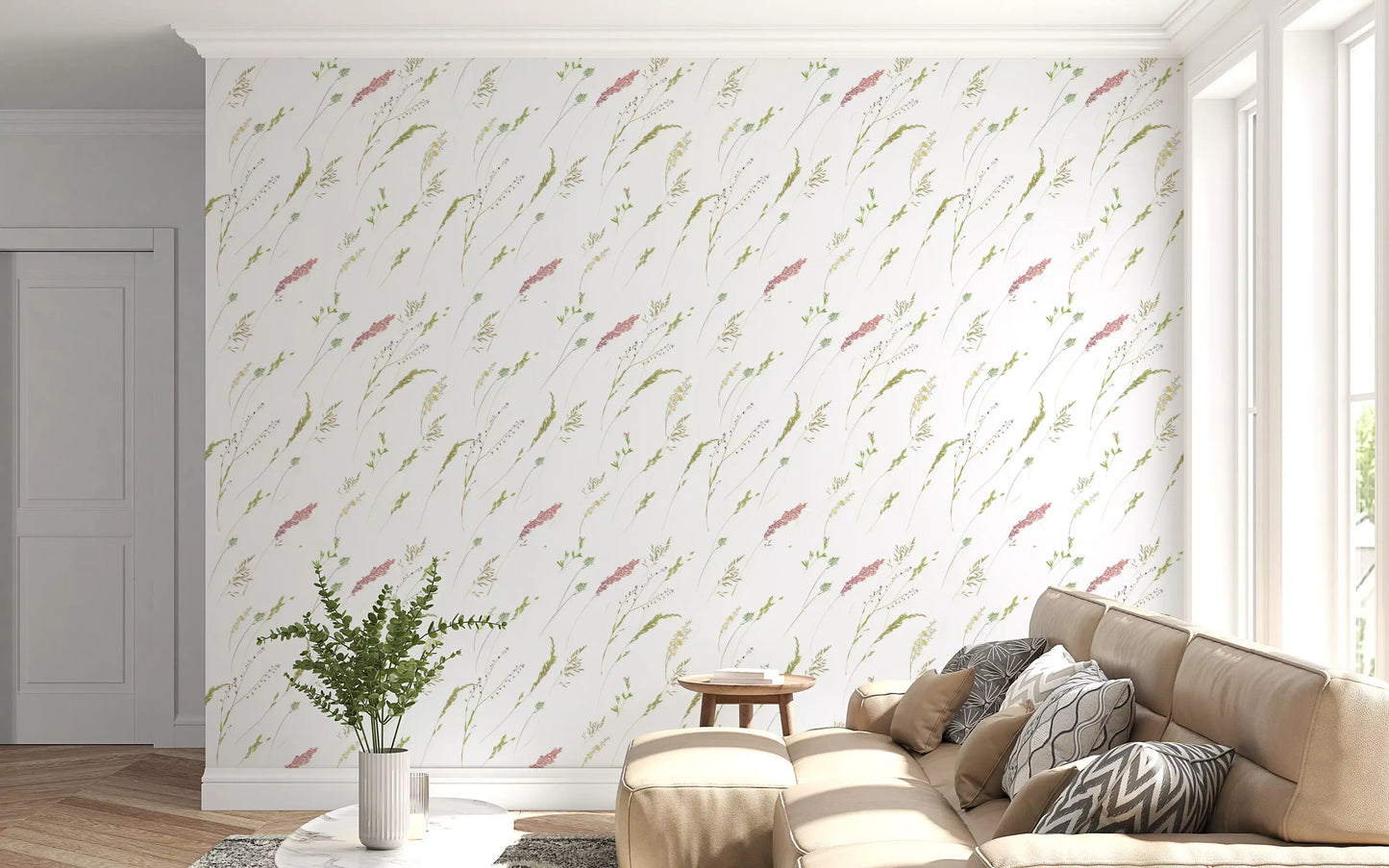 Rustic Meadow Sprigs Wallpaper⁠