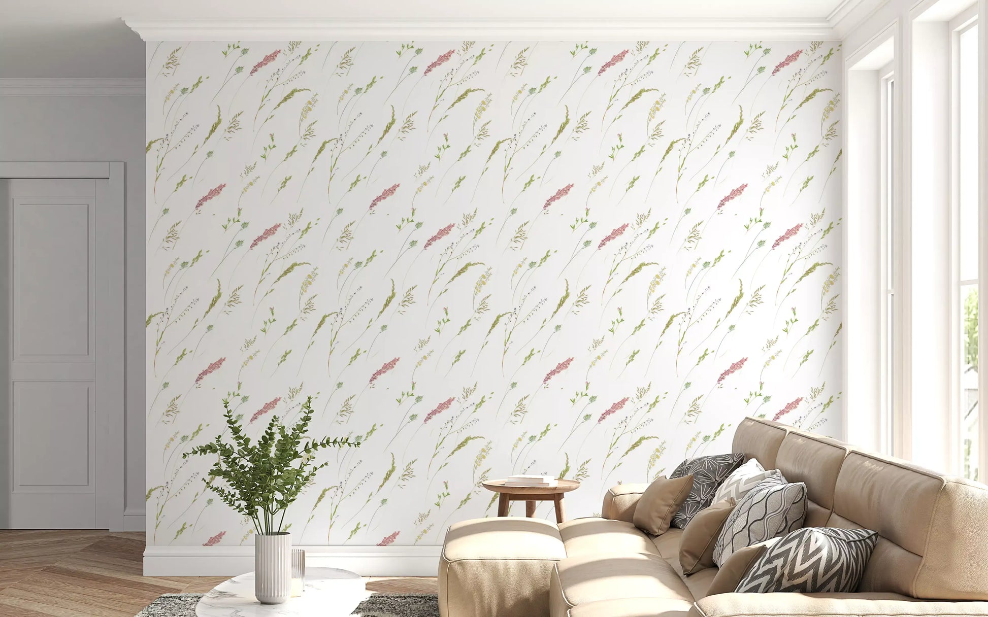 Rustic Meadow Sprigs Wallpaper⁠