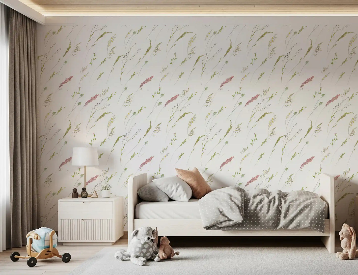 Rustic Meadow Sprigs Wallpaper⁠