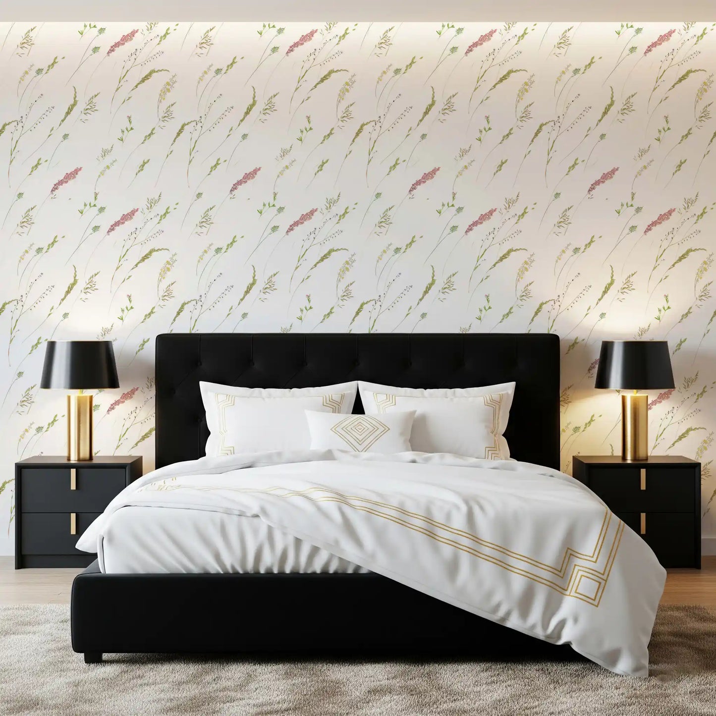 Rustic Meadow Sprigs Wallpaper⁠