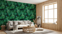 Verdant Tropical Palm Canopy Wallpaper⁠
