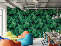 Verdant Tropical Palm Canopy Wallpaper⁠