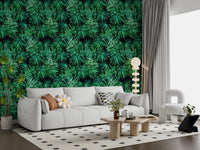 Verdant Tropical Palm Canopy Wallpaper⁠