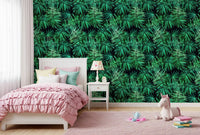 Verdant Tropical Palm Canopy Wallpaper⁠