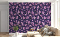 Velvet Peony Bloom Floral Art Wallpaper⁠