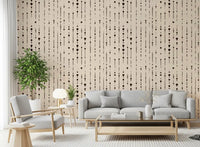 Beige dot stream wallpaper as a feature wall in a modern living room GD12303