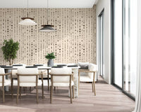 Abstract dotted wallpaper in a bright living room with grey sofas GD12303