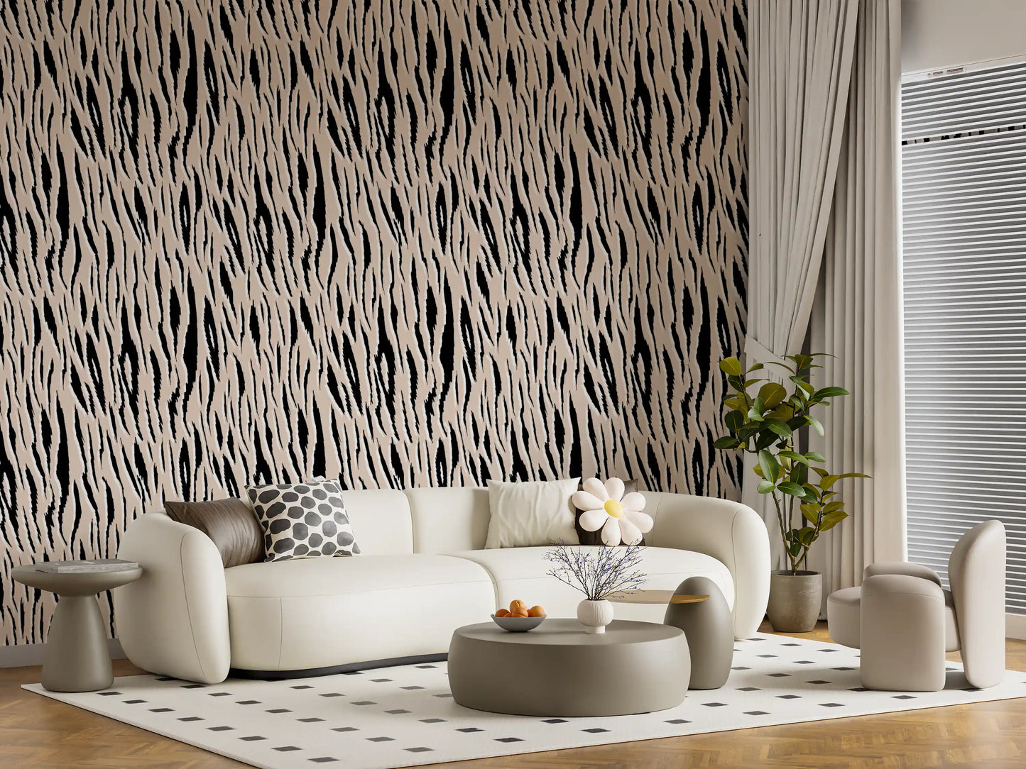 Abstract Zebra Stripe Texture Wallpaper⁠