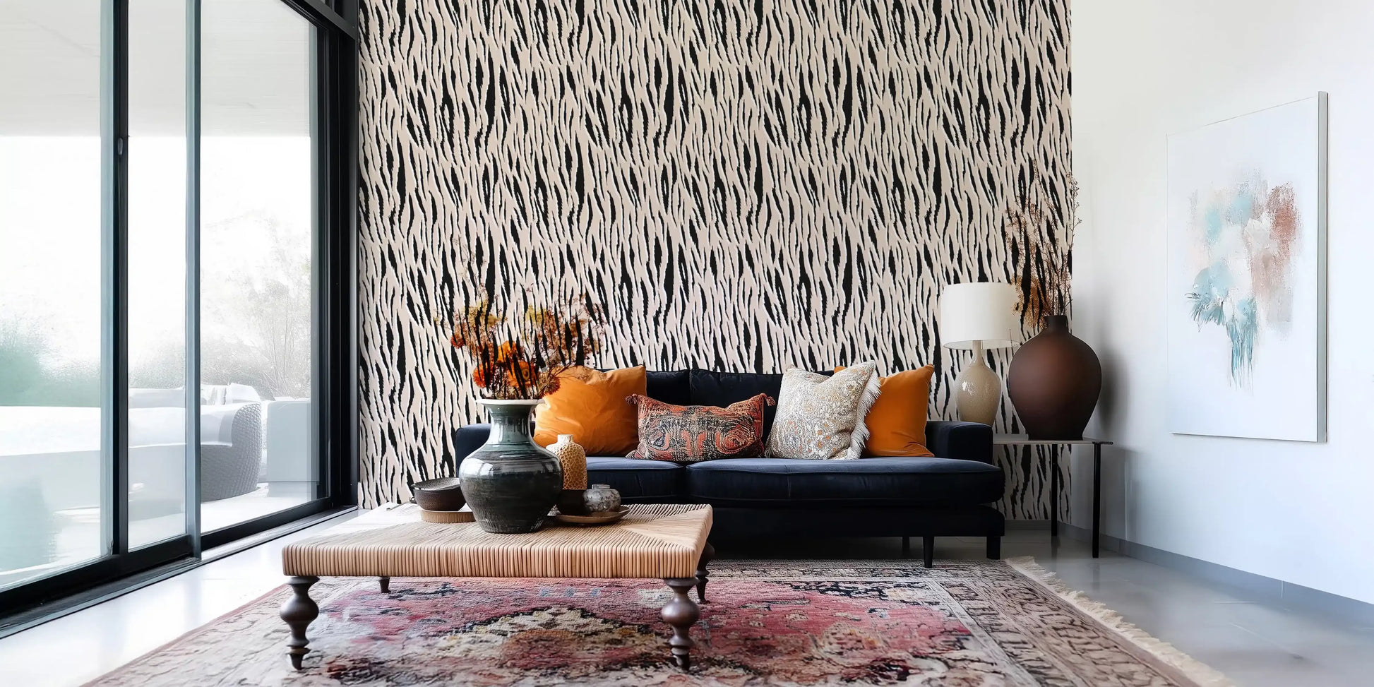 Abstract Zebra Stripe Texture Wallpaper⁠