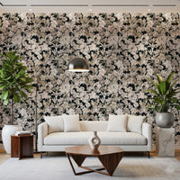 Rustic Floral Silhouette Art Wallpaper⁠