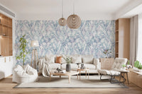 Ethereal Botanical Fern Frost Wallpaper⁠