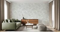 Ethereal Green Leaf Etchings Wallpaper⁠