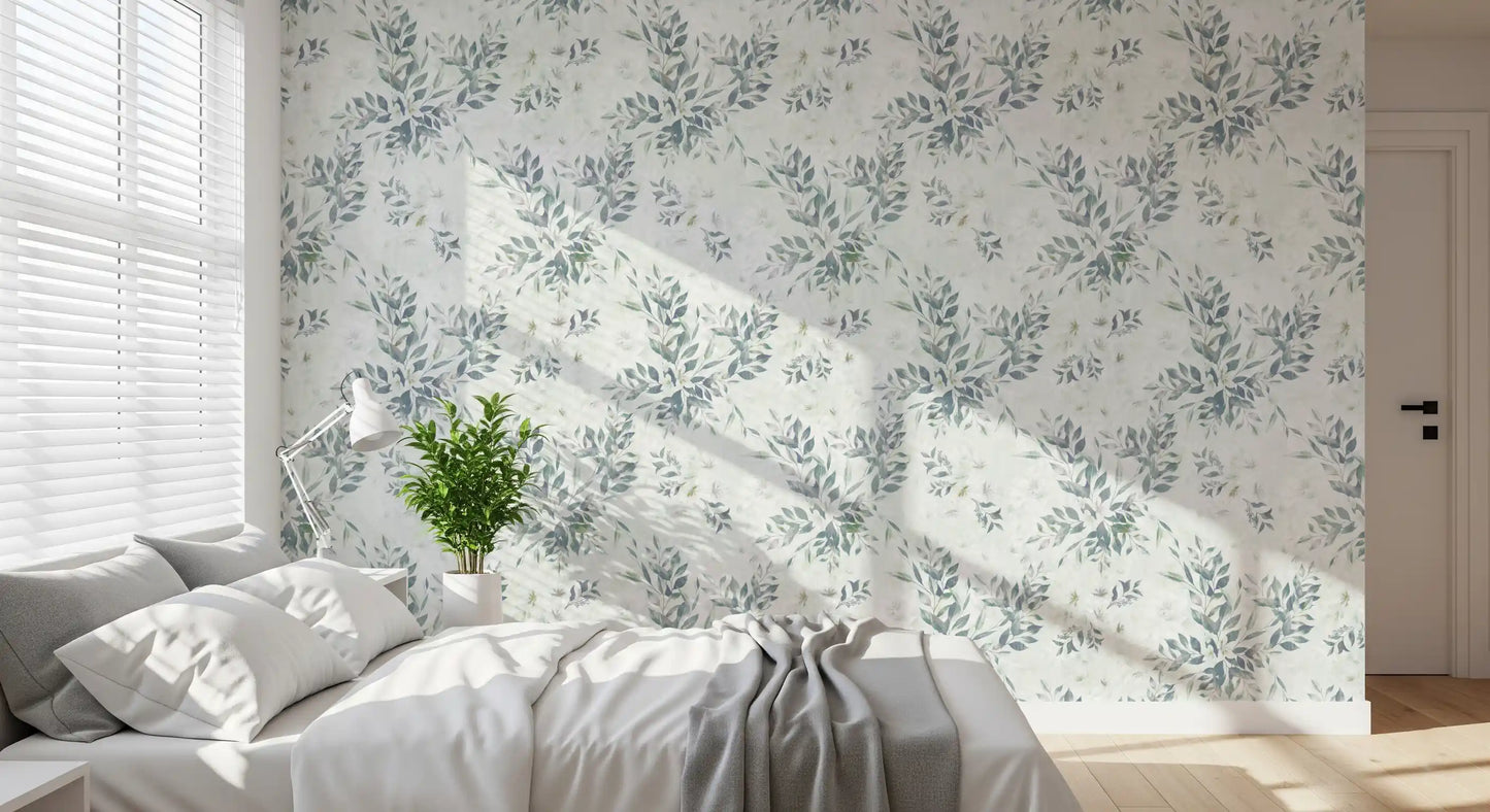 Muted Sage Botanical Sprigs Wallpaper⁠