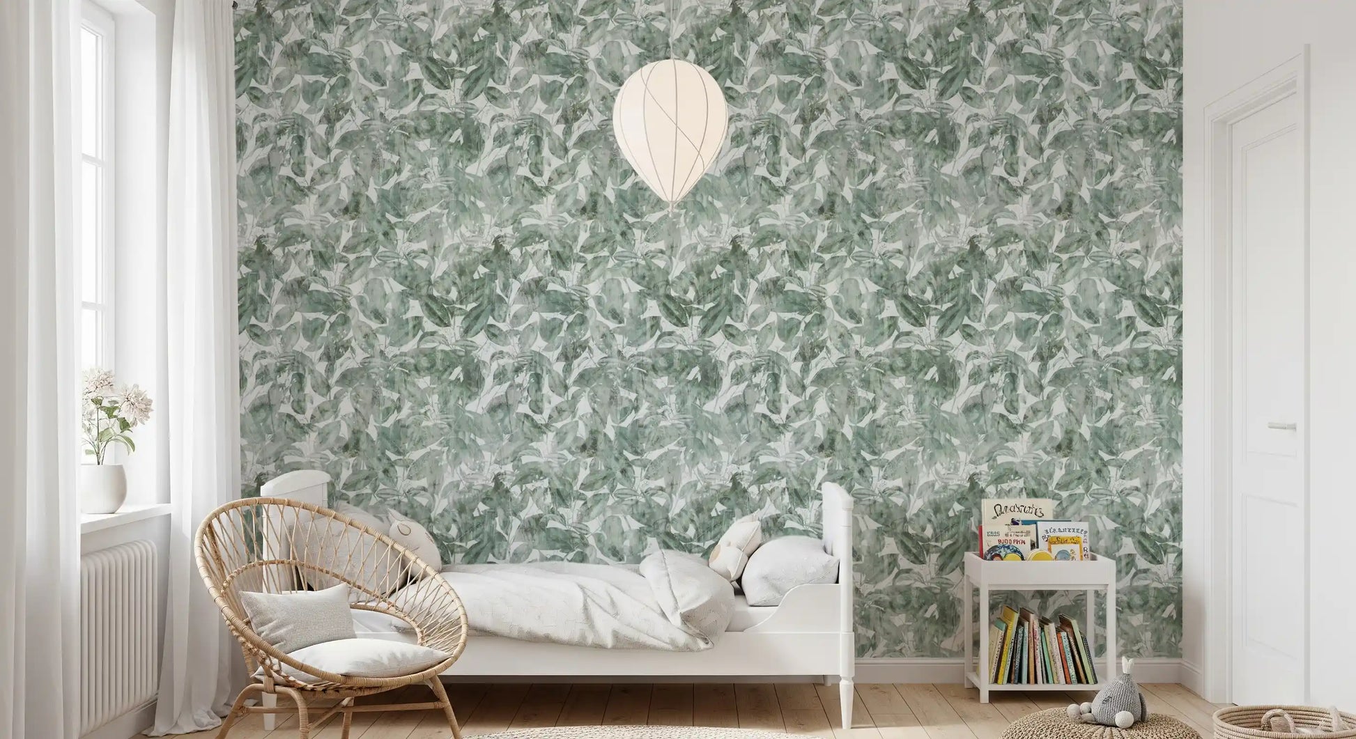Sage Botanical Forest Print Wallpaper⁠
