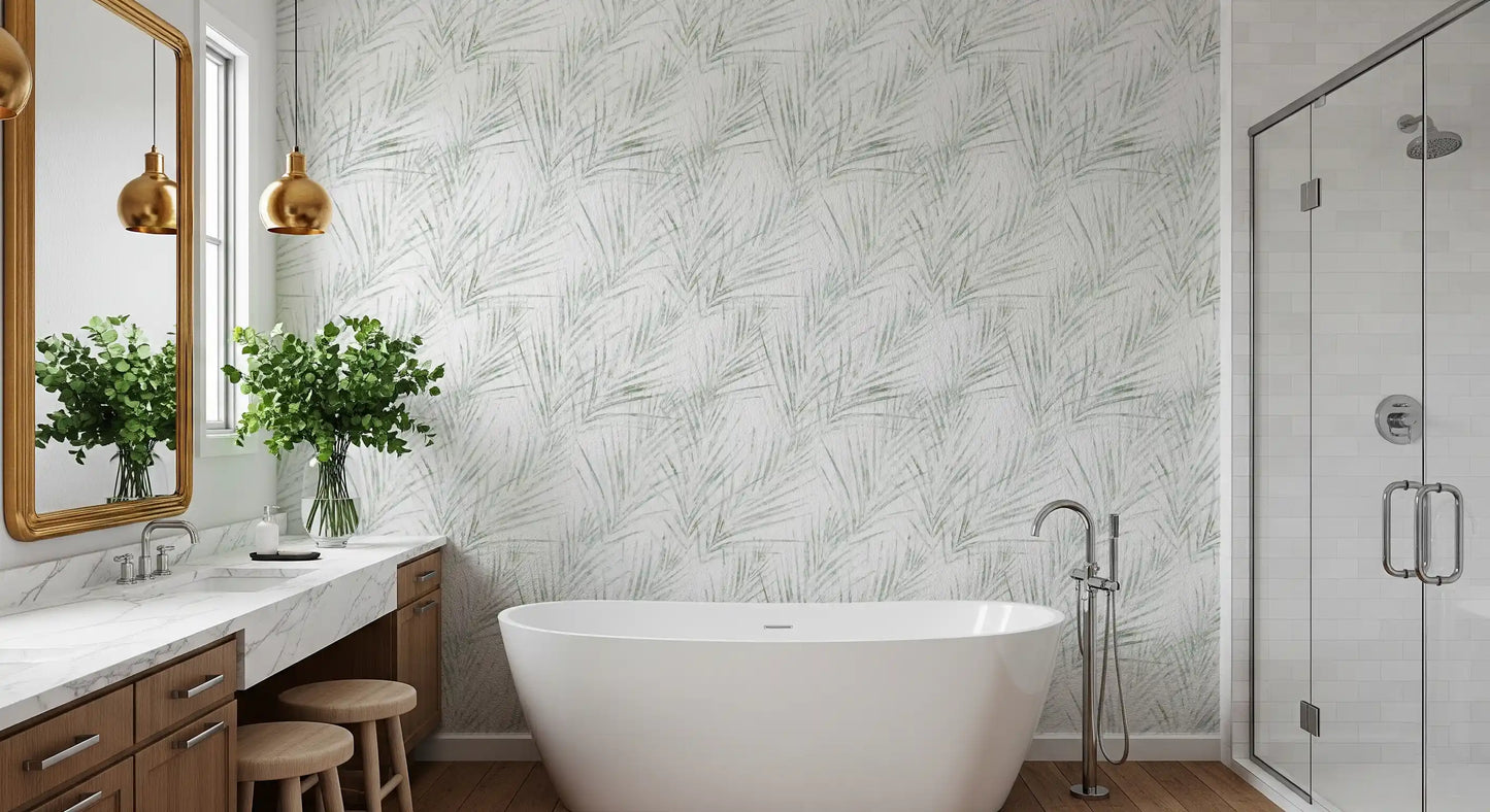 Sage Palm Botanical Sketch Wallpaper⁠