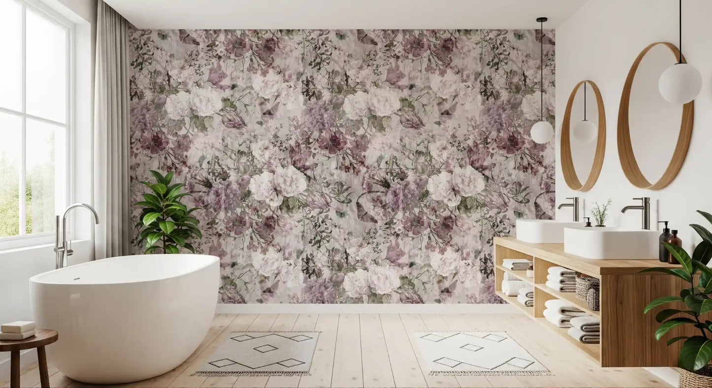 Vintage Botanical Floral Art Wallpaper⁠