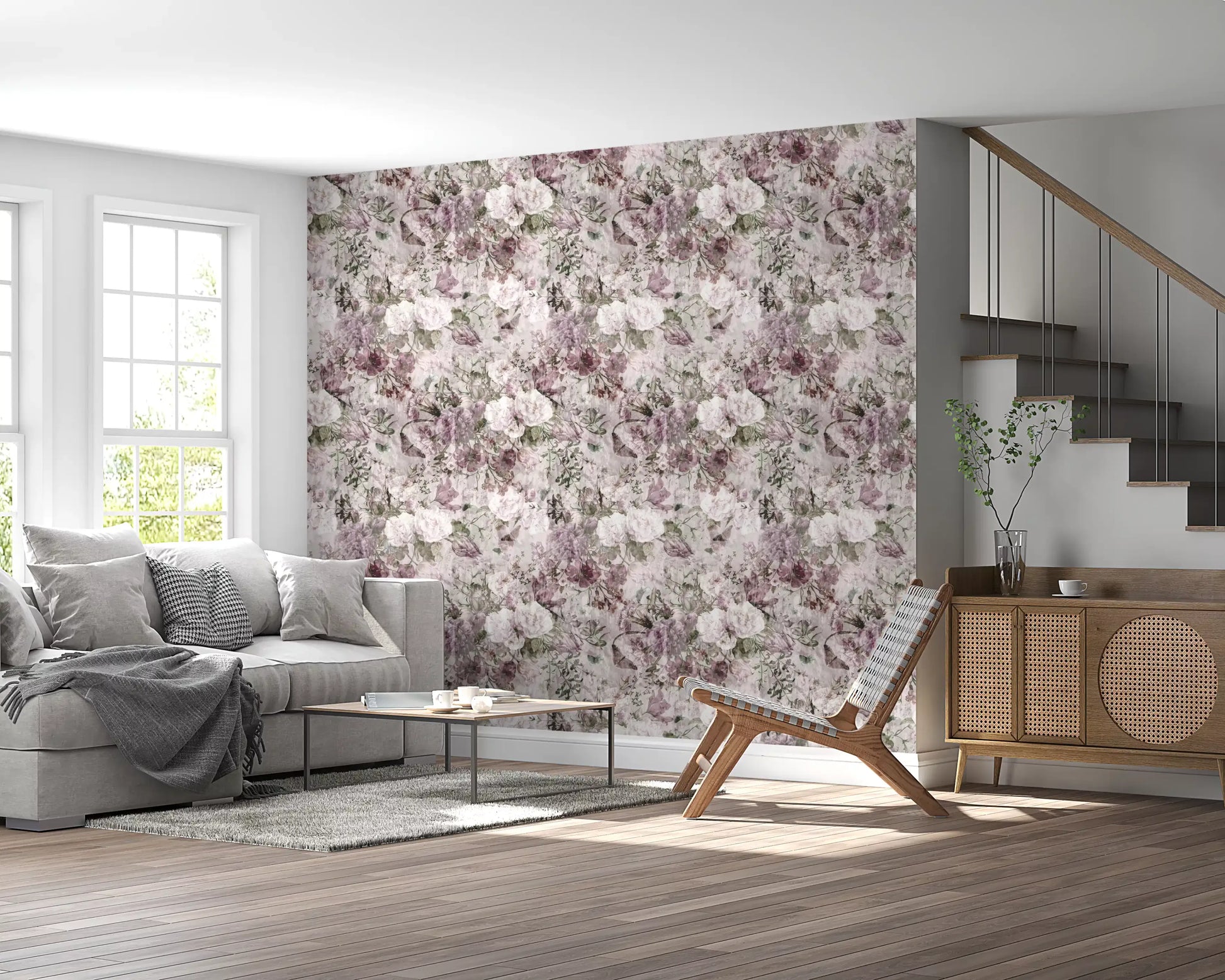 Vintage Botanical Floral Art Wallpaper⁠