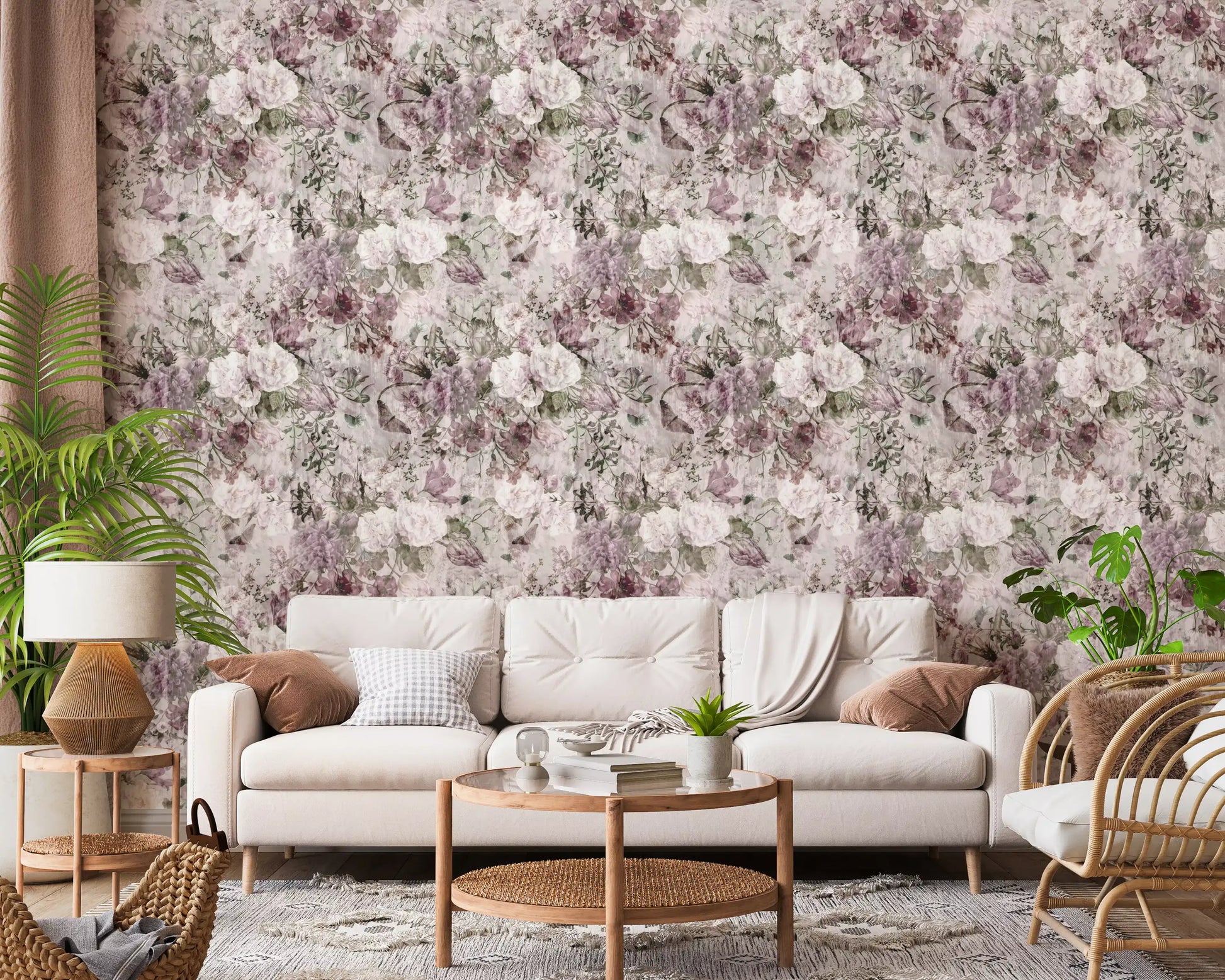 Vintage Botanical Floral Art Wallpaper⁠