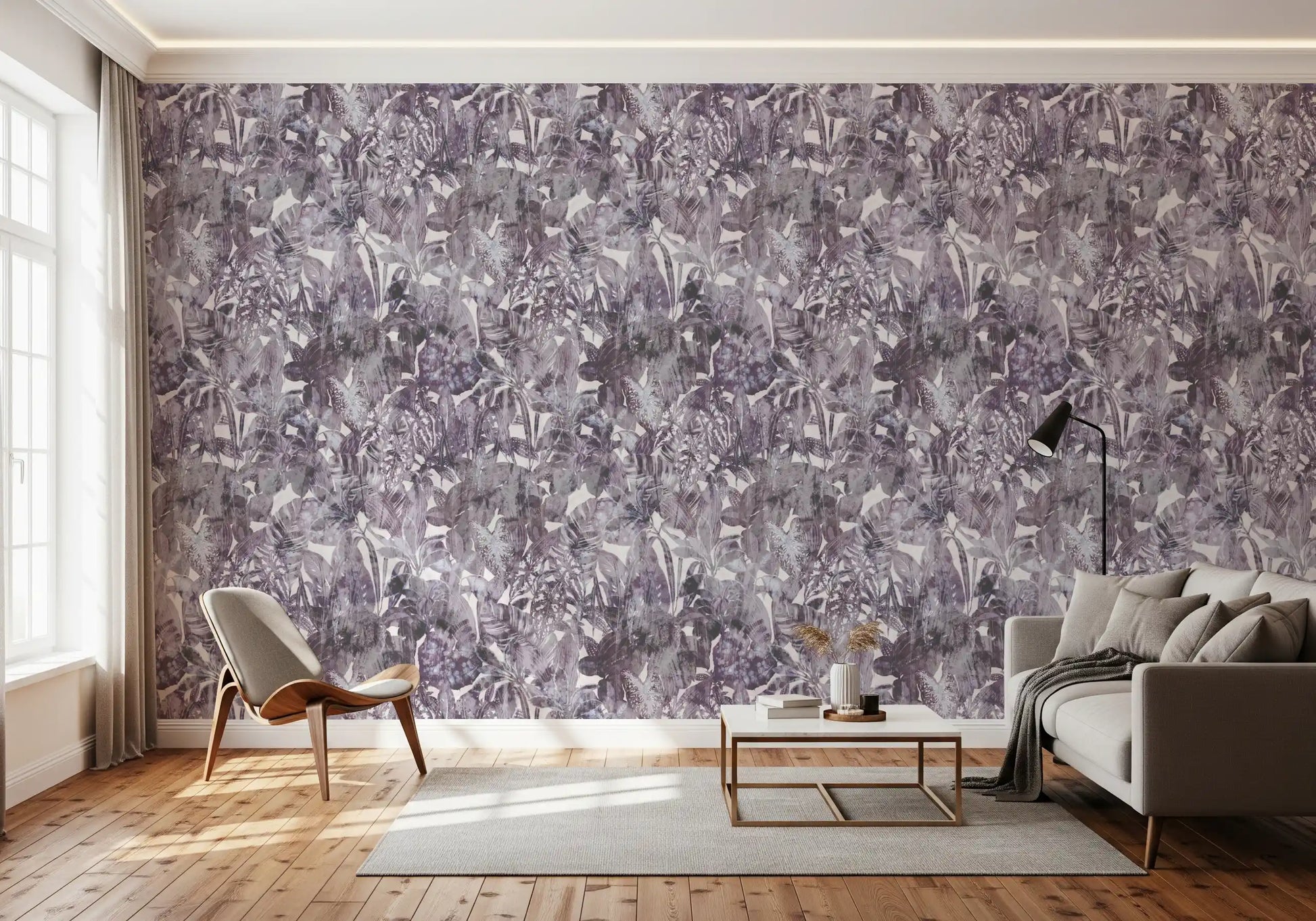 Monochromatic Foliage Serenity Wallpaper⁠