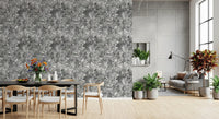 Monochrome Jungle Foliage Wallpaper⁠