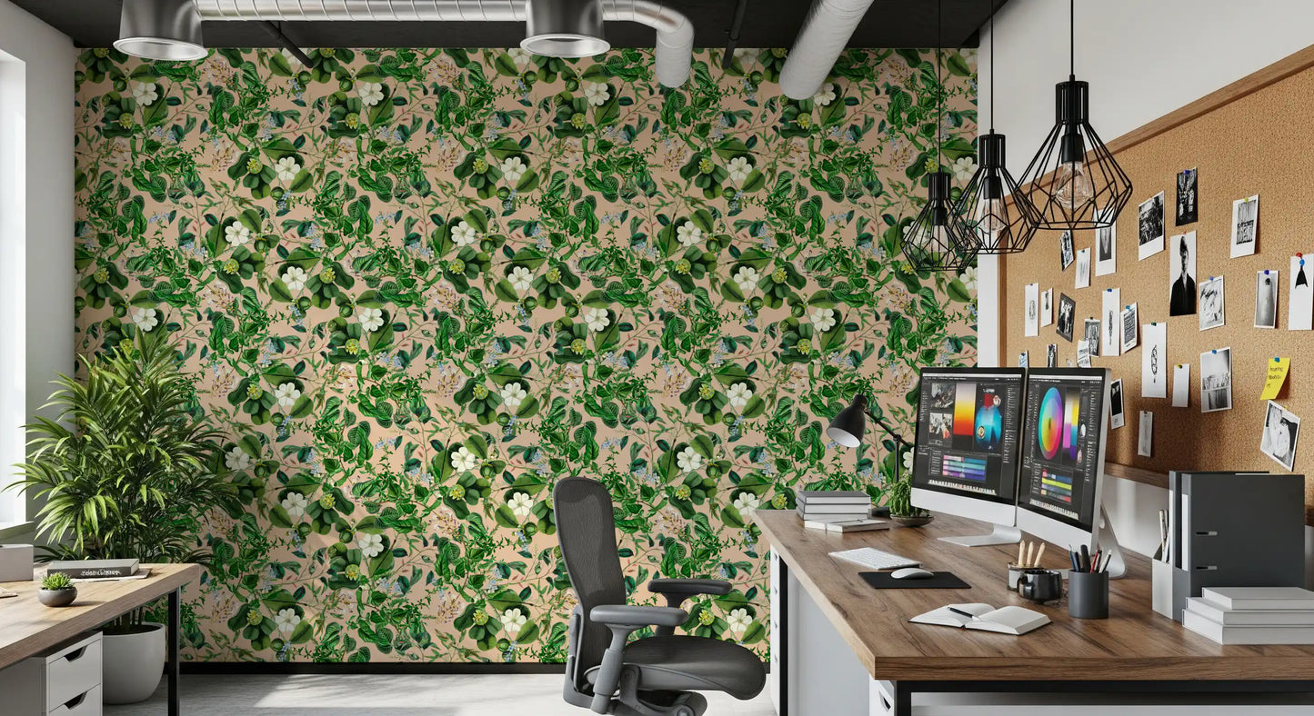 Vintage Botanical Foliage Wallpaper⁠