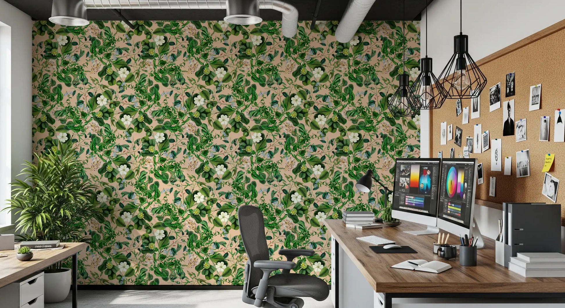 Vintage Botanical Foliage Wallpaper⁠