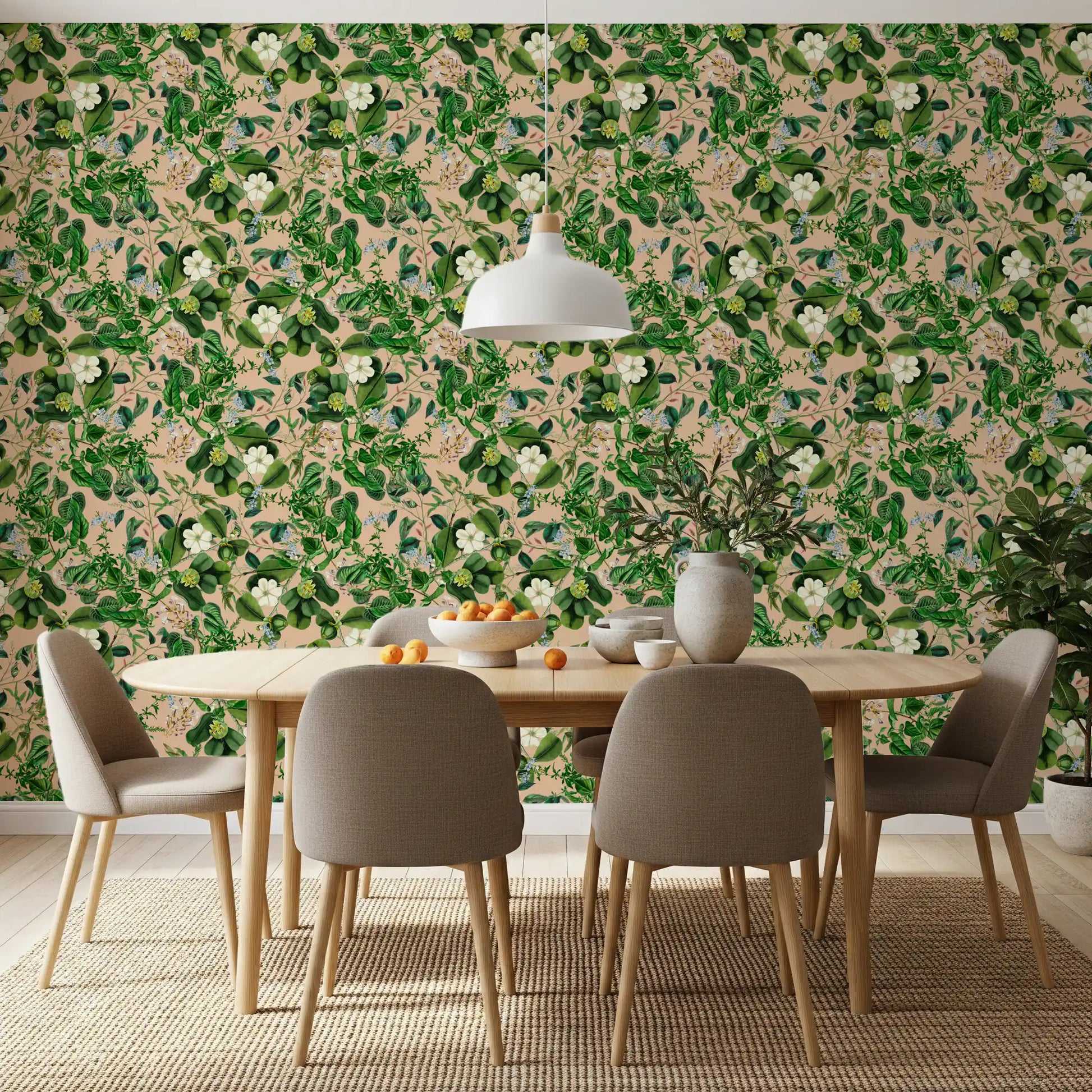 Vintage Botanical Foliage Wallpaper⁠