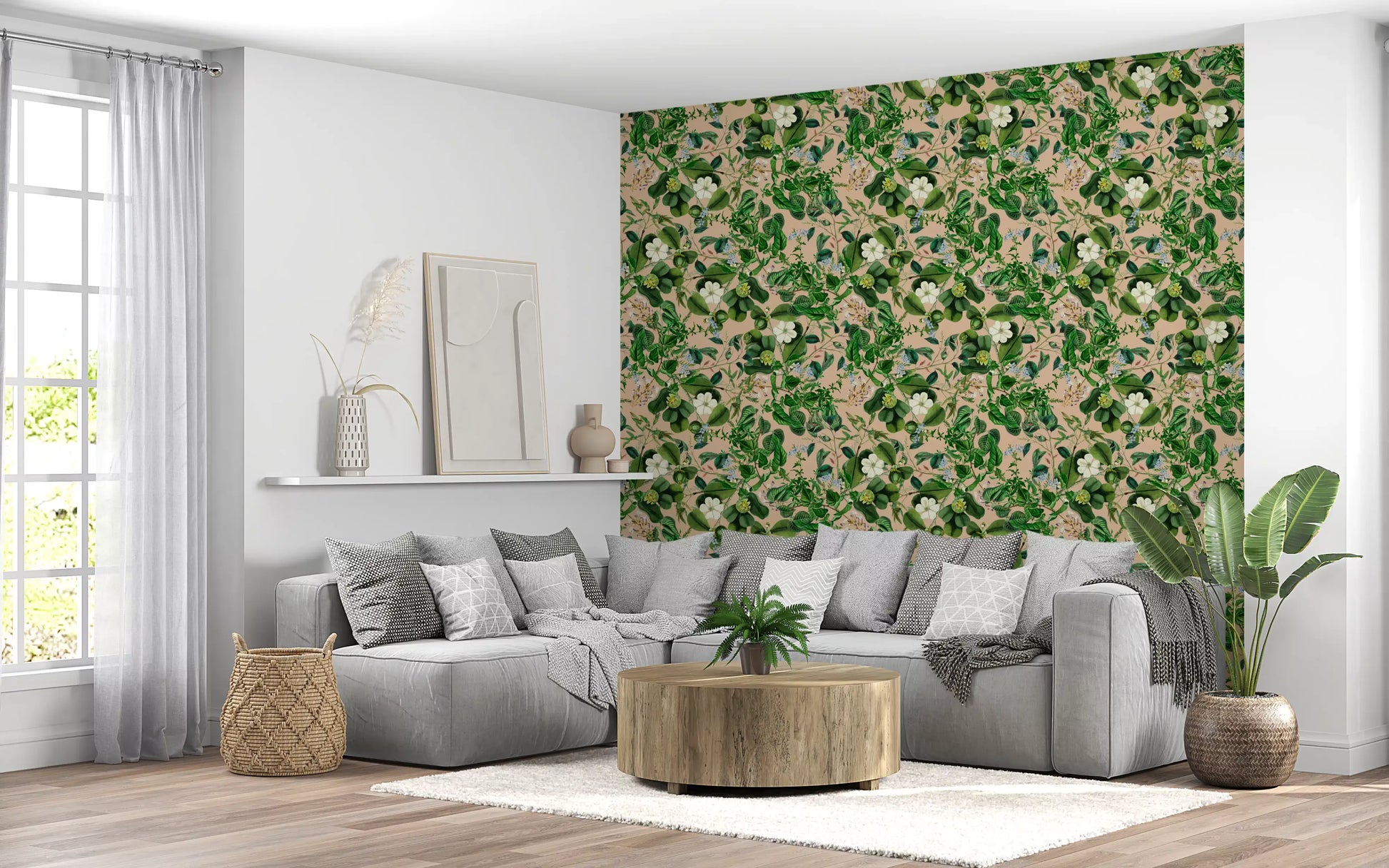 Vintage Botanical Foliage Wallpaper⁠