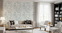 Ethereal Sage Leaf Botanical Repeat Wallpaper⁠