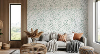 Ethereal Sage Leaf Botanical Repeat Wallpaper⁠
