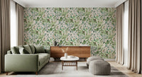 Soft Sage Floral Meadow Wallpaper⁠