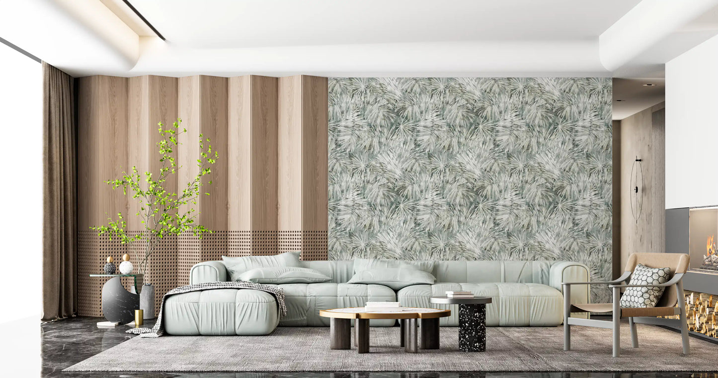 Misty Fern Botanical Art Wallpaper⁠