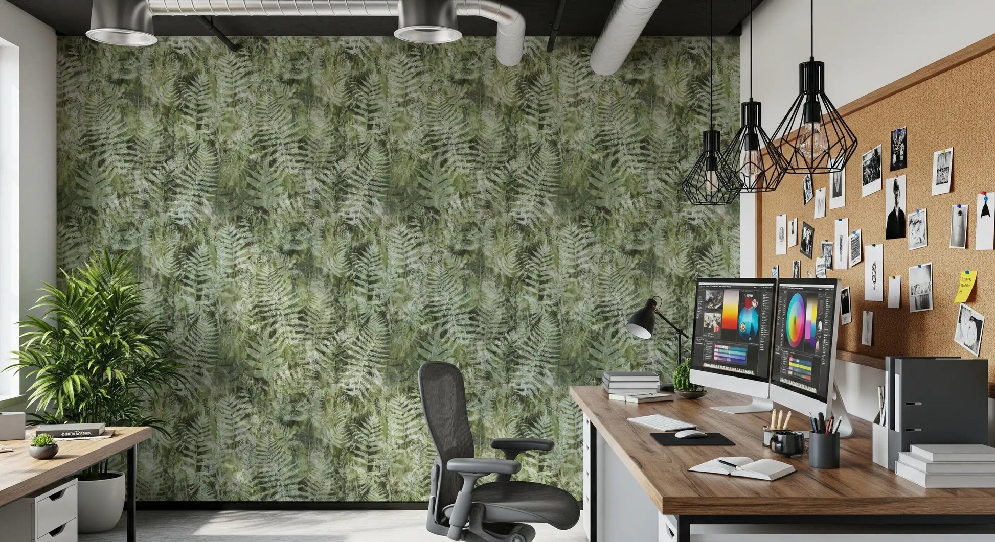 Forest Fern Botanical Print Wallpaper⁠
