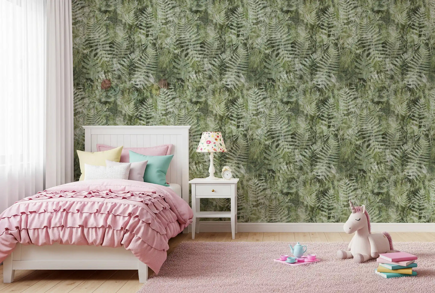 Forest Fern Botanical Print Wallpaper⁠