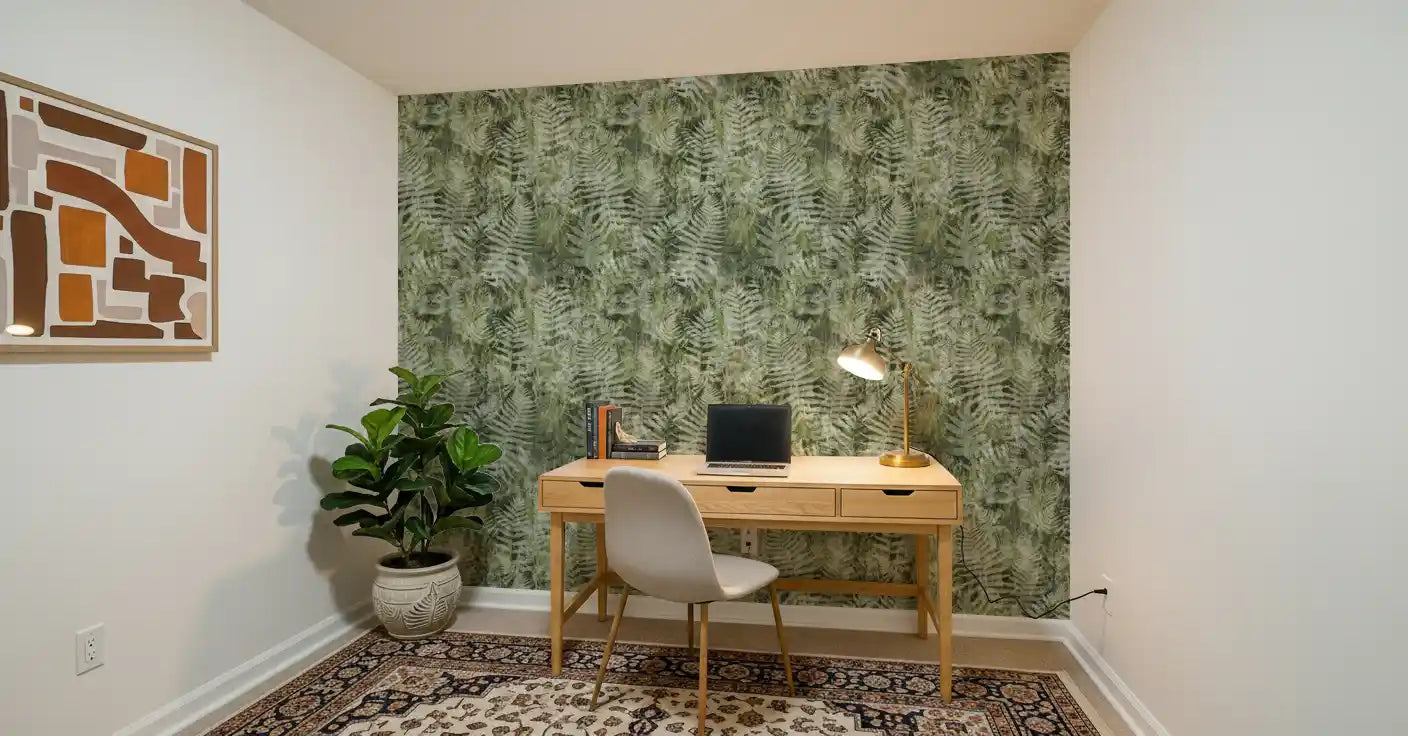 Forest Fern Botanical Print Wallpaper⁠