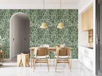 Muted Forest Leaf Ombre Art Wallpaper⁠