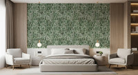 Muted Forest Leaf Ombre Art Wallpaper⁠