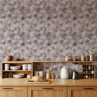 Vintage Lilac Floral Sketch Wallpaper⁠