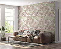 Sun-Drenched Tropical Fruit Motif Wallpaper⁠
