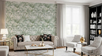 Sage Botanical Palm Fronds Wallpaper⁠