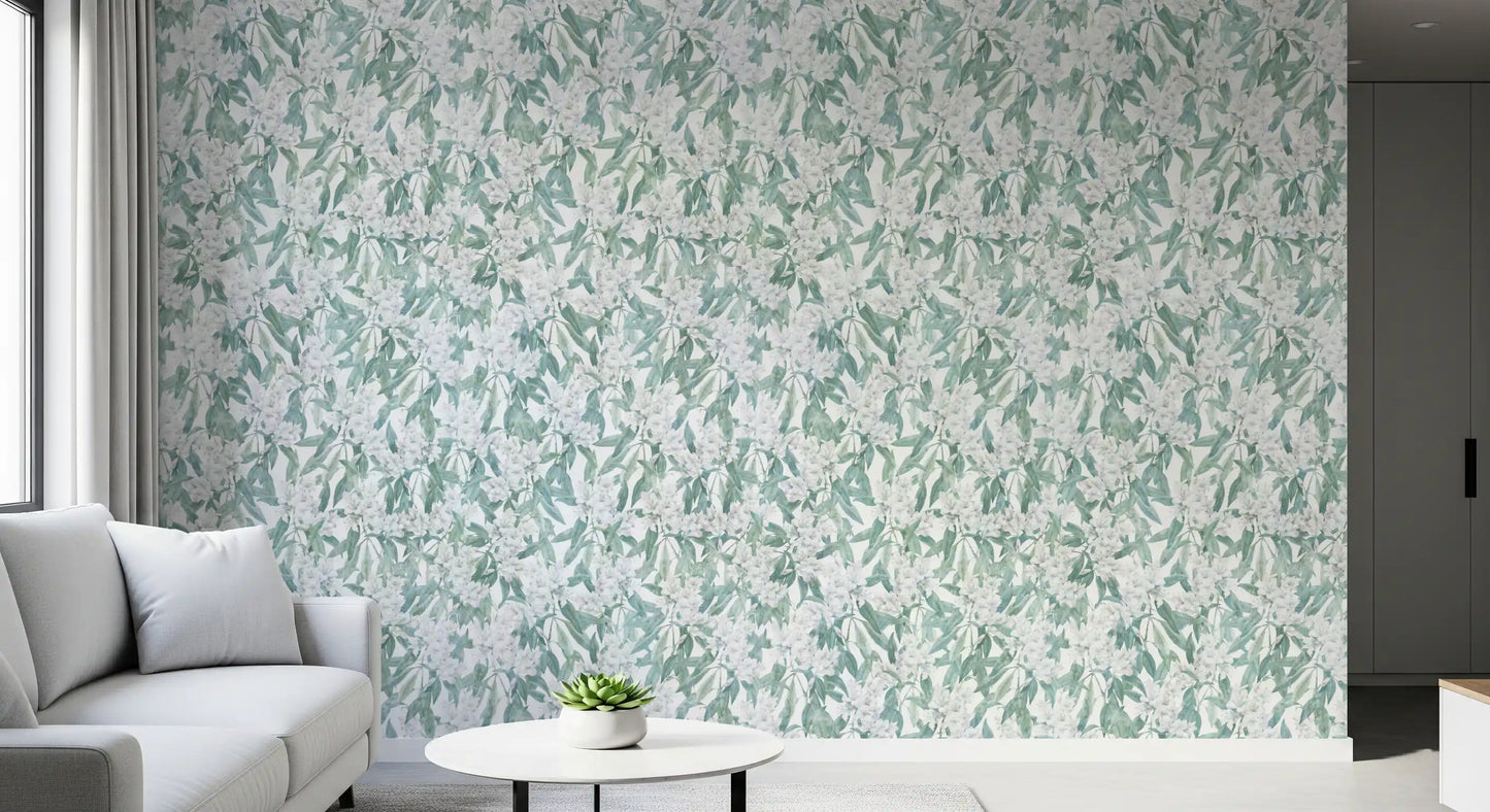 Minimalist Garden Leaf Trail Wallpaper⁠