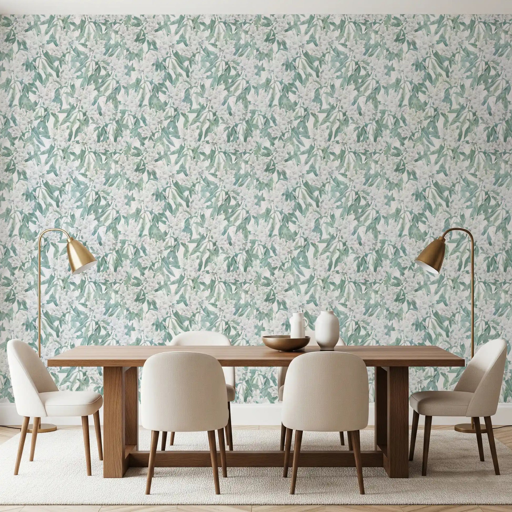 Minimalist Garden Leaf Trail Wallpaper⁠