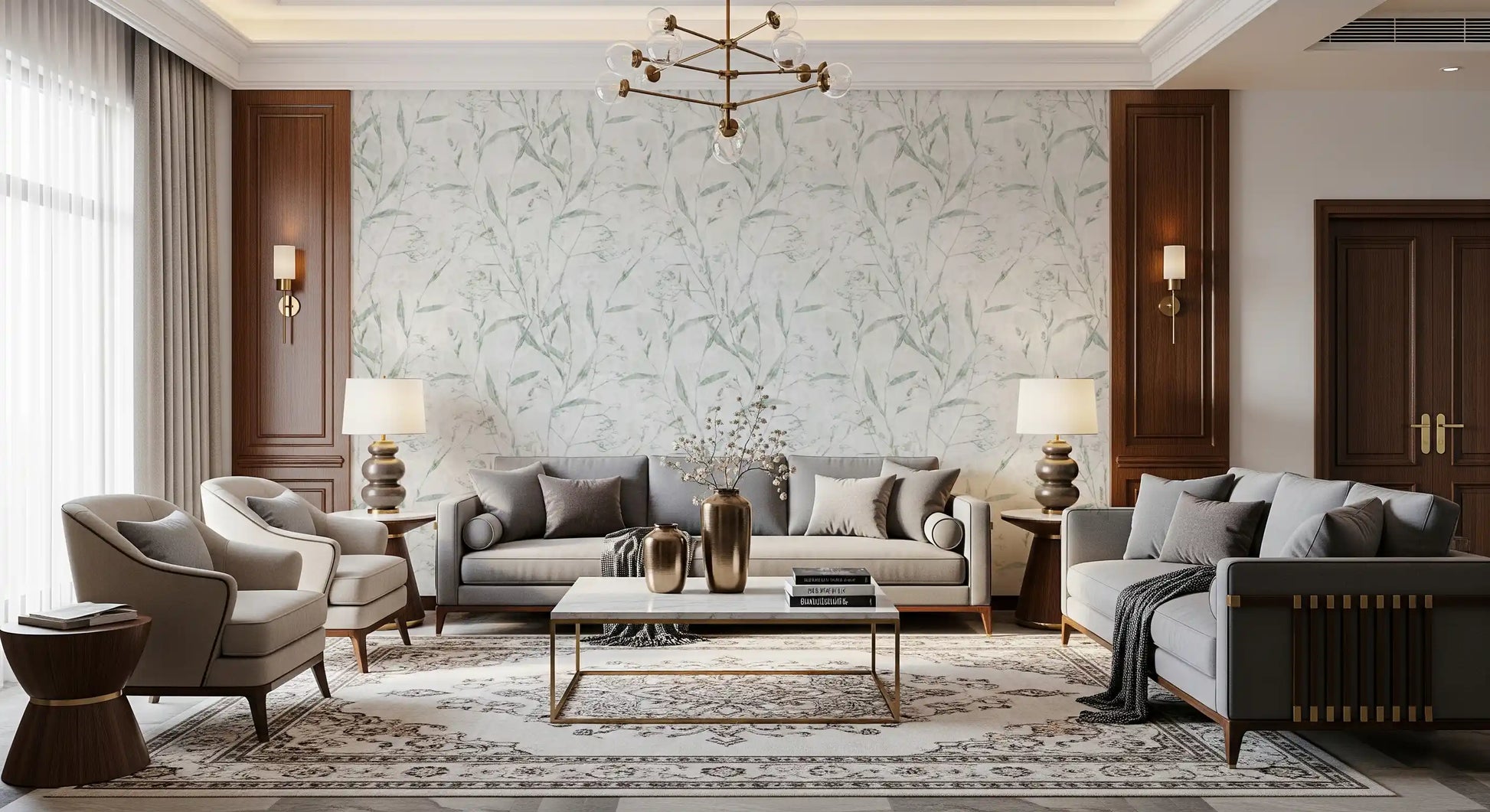 Ethereal Meadow Botanical Wallpaper⁠