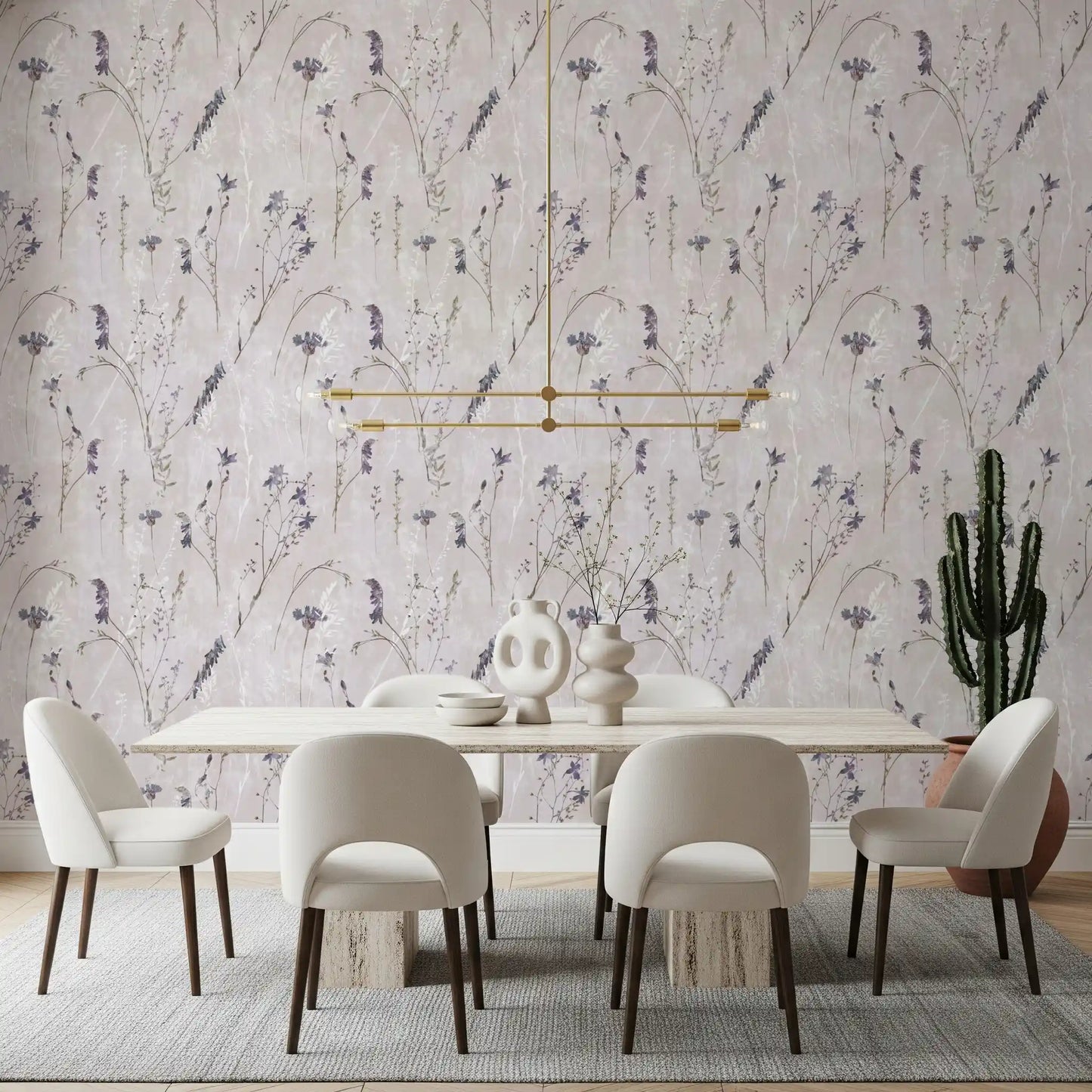 Ethereal Pressed Wildflowers Wallpaper⁠