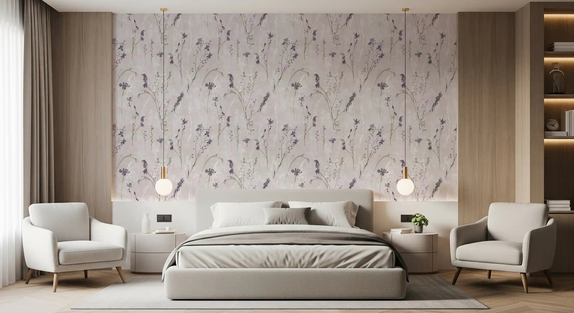 Ethereal Pressed Wildflowers Wallpaper⁠