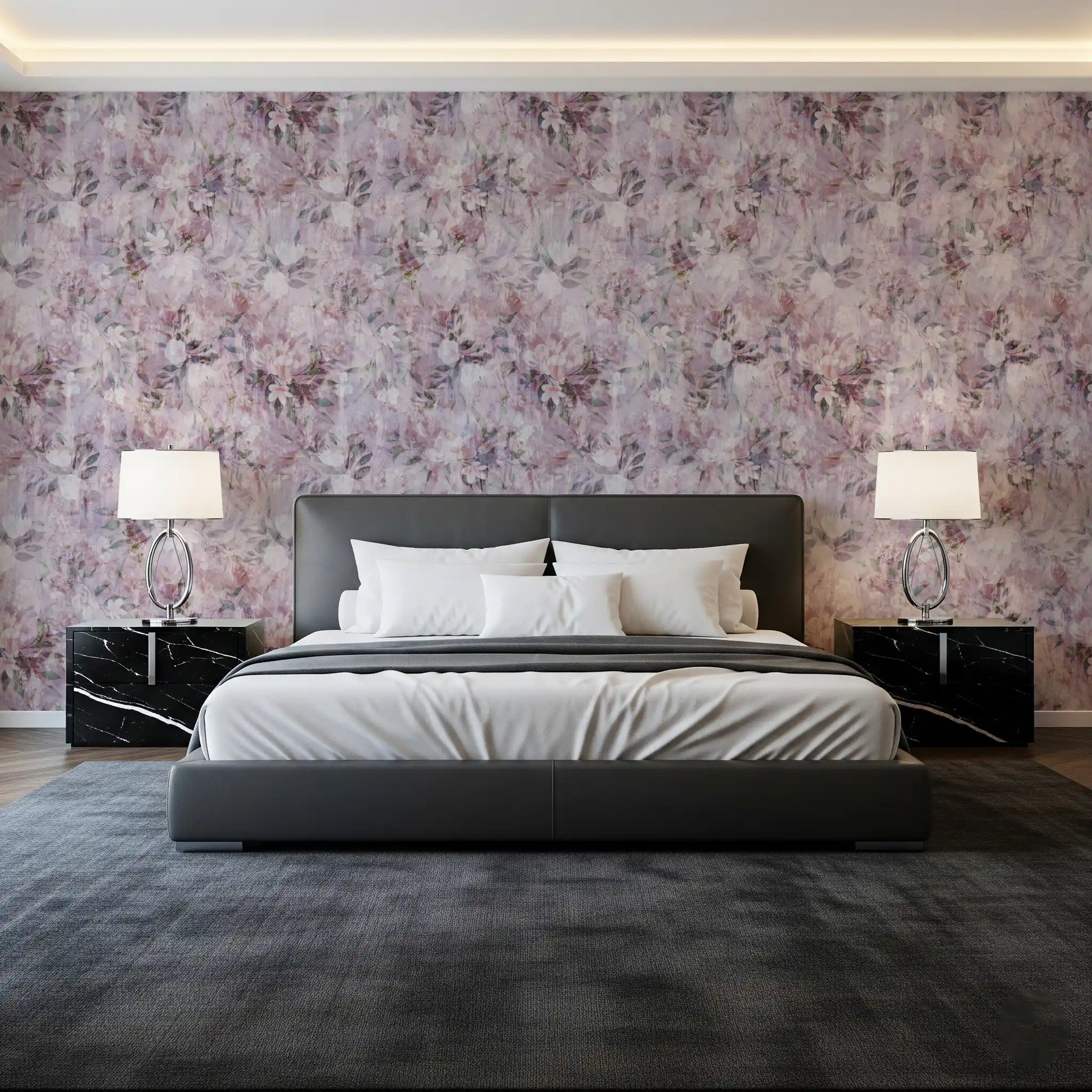 Muted Meadow Brushstroke Print Wallpaper⁠