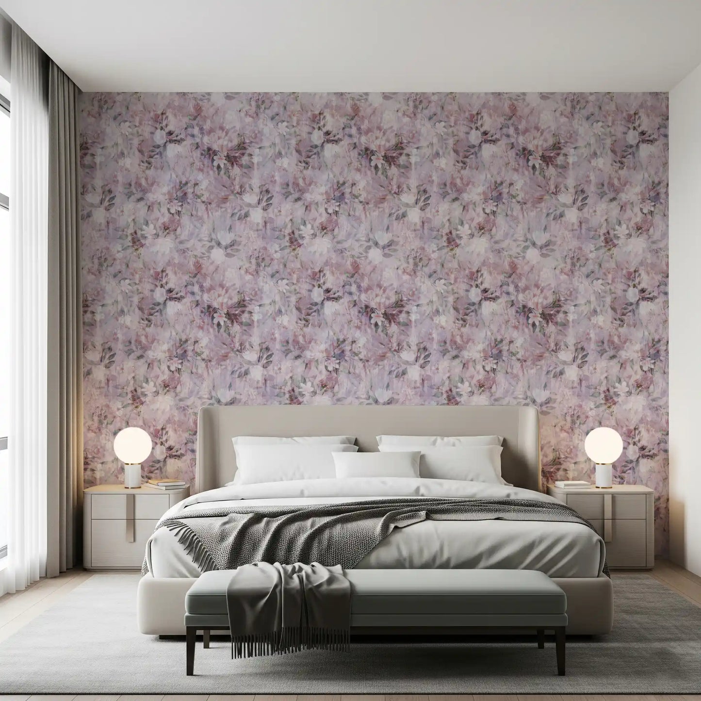 Muted Meadow Brushstroke Print Wallpaper⁠