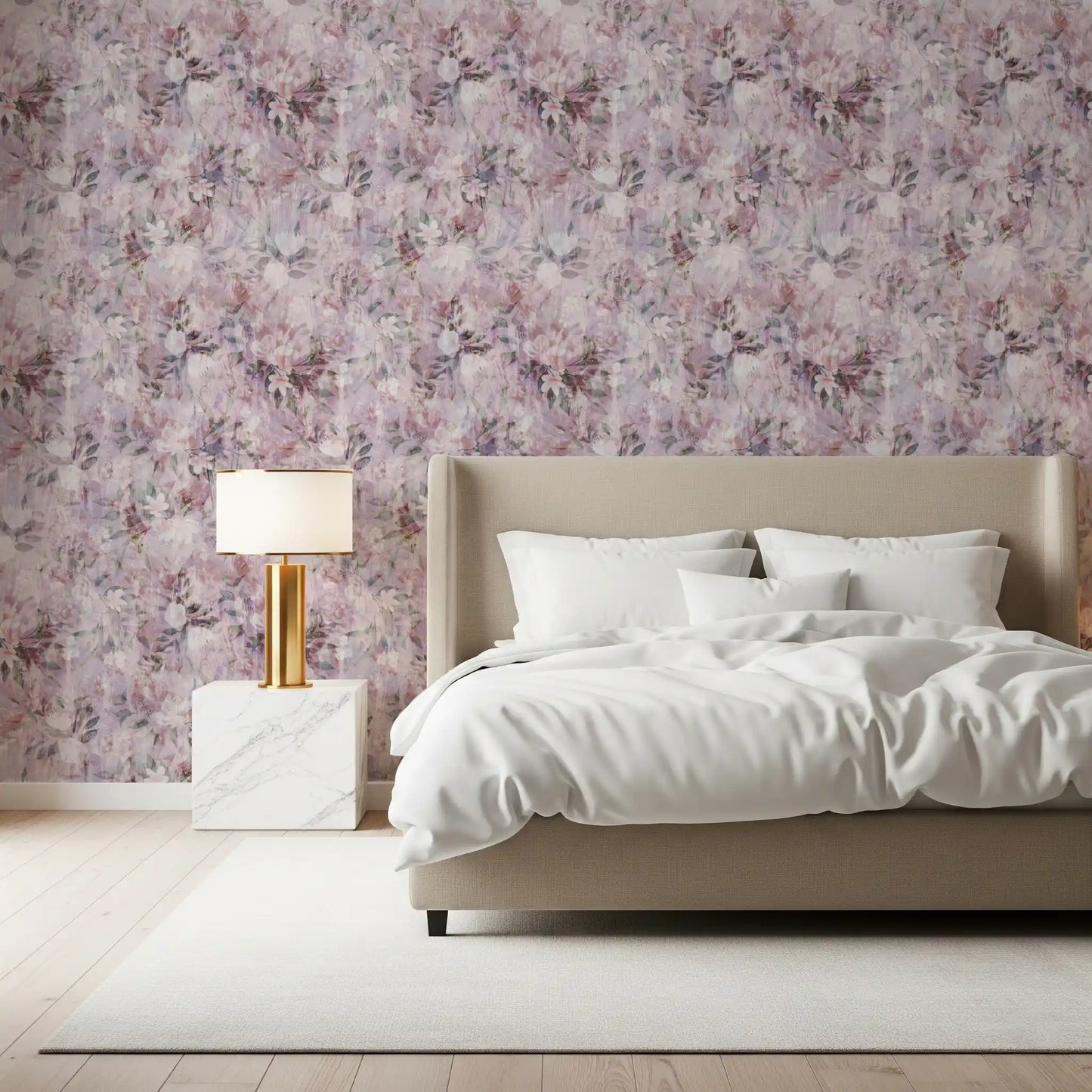 Muted Meadow Brushstroke Print Wallpaper⁠